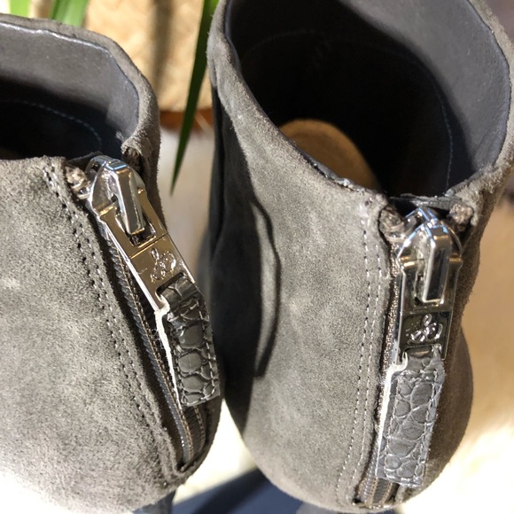 Sam Edelman Suede Crocodile Heeled Boot - Picture 4 of 8